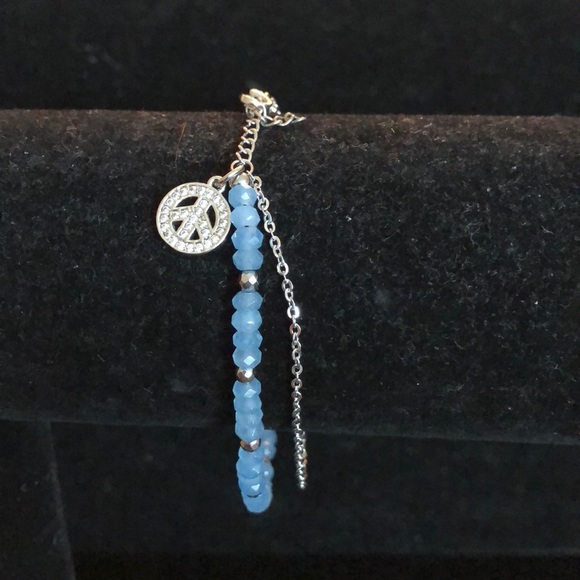 Merx Jewelry - Merx Silver/Blue Beads Bracelet Merx Jewelry - Merx Silver/Blue Beads Bracelet